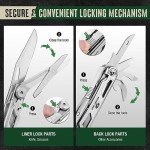 Mossy Oak 12-in-1 Multitool Pocket Knife with Pouch, Stainless Steel Multitool Knife with Clip, Survival Tools with Scissors, Bottle Opener, Wire Stripper, Glass Breaker, Screwdriver