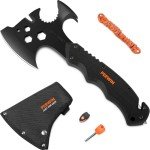PERWIN Camping Axe, Survival Hatchet with Sheath, Multitool Axe, Camping Gear Must Haves for Outdoor Activities, Woods Split and Everyday Tasks…