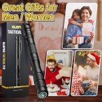 Tactical Pen Gifts for Men, Multitool Pen with Self Defense Tip, Ballpoint+Firestarter+Compass Whistle+Multi-Tool Head, Cool Gadgets for Men, Tactical Survival Gear for Camping and Hiking