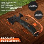 PERWIN Camping Axe, Survival Hatchet with Sheath, Multitool Axe, Camping Gear Must Haves for Outdoor Activities, Woods Split and Everyday Tasks…