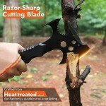 PERWIN Camping Axe, Survival Hatchet with Sheath, Multitool Axe, Camping Gear Must Haves for Outdoor Activities, Woods Split and Everyday Tasks…