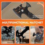 PERWIN Camping Axe, Survival Hatchet with Sheath, Multitool Axe, Camping Gear Must Haves for Outdoor Activities, Woods Split and Everyday Tasks…