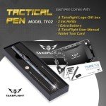 Tactical Pen - Self Defense Pen with Flashlight - Tactical Flashlight Multi Tool Survival Pen + Glass Breaker + Bottle Opener in Gift Box for Men & Women
