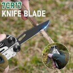 BIBURY Multitool Pliers Pro BI2045, Foldable Multitools with Replaceable Wire Cutters and Saw, Stainless Steel Multi Tool w/Upgraded Scissors and Screwdriver Set, Ideal for Camping, Fishing, Survival