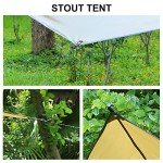 YSSOA Camping Tarp Waterproof, Hammock Rain Fly Lightweight, Backpack Tarp Portable, Multifunctional Tent Tarp for Camping, Emergency Shelter Tarp, UV Protection, 210T Polyester, 11.8 x 9.5 ft, Beige