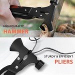 Valentine's Day Gifts for Him, 15 in 1 Multitool Axe Hatchet, Camping Accessories Survival Gear, Multi Tool Gifts for Camping Hiking Survival, Cool Gadgets for Men, Dad, Husband, Black