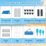 Camping Tarp with Poles, 12x12 Ft Waterproof Hammock Rainfly, Backpacking Canopy Tent Tarp, Ultralight Survival Rain Shelter for Camping, Picnic, Hiking, Outdoor Activities, UV Resistant