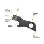 Gerber Gear Shard Keychain - Multitool Keychain with Bottle Opener, Screwdriver, and Wire Stripper - EDC Gear and Equipment - Black