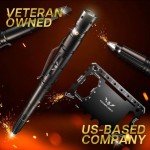 Tactical Pen - Self Defense Pen with Flashlight - Tactical Flashlight Multi Tool Survival Pen + Glass Breaker + Bottle Opener in Gift Box for Men & Women