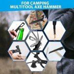 Valentine's Day Gifts for Him, 15 in 1 Multitool Axe Hatchet, Camping Accessories Survival Gear, Multi Tool Gifts for Camping Hiking Survival, Cool Gadgets for Men, Dad, Husband, Black