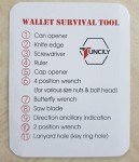 Survival Credit Card Multitool by Tuncily (Black) - 11 in 1 Wallet Multipurpose Tool, Bottle Opener, Everyday Utility Tactical Multi Tool | Surprise Gift for All Occasions