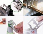 Credit Card 11-in-1 Survival Pocket Tool, Thickened Stainless Beer Opener steel/Inch Scale/Double Row Sawtooth Pocket Tool for Men (10PCS)