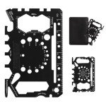 52 IN 1 Multi Purpose Survival Pocket Tool, Credit Card Multitool, Stainless Steel Utility Gadget, Everyday Carry, Gift for Men, Automotive, Home Improvement, Bottle Opener Card, Screw Driver, 1 Pcs