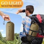 Camping Tarp Tent Portable Multifunctional Bushcraft Backpacking Nylon Fabric Rain Fly Tarps Shelter Lightweight Waterproof Tarp(Gothic Olive 10×10 tarp)