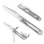 ROCKTOL Multitool Pocket Knife,12-in-1 Multitool Knife,Titanium-Plated Handle,Pocket Clip,Large Scissors,Stainless Steel for Camping, Hiking, Survival, multitool for Men