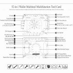 52 IN 1 Multi Purpose Survival Pocket Tool, Credit Card Multitool, Stainless Steel Utility Gadget, Everyday Carry, Gift for Men, Automotive, Home Improvement, Bottle Opener Card, Screw Driver, 1 Pcs