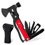 Mutoto 14-in-1 Multi Tools Hatchet Hammer Camping Gear, Multitool Hatchet Axe Camping Essentials for Camping Outdoor Survival Hiking (RedBlack)
