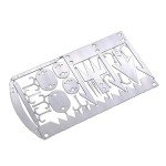 CTFRQC Survival Cards - Original 22-in-1 Wallet Multitool for Camping Gear, Hiking, Fishing, Hunting, Wilderness Survival, Preppers Bug Out Bag, Emergency Kit, Silver