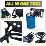 52 IN 1 Multi Purpose Survival Pocket Tool, Credit Card Multitool, Stainless Steel Utility Gadget, Everyday Carry, Gift for Men, Automotive, Home Improvement, Bottle Opener Card, Screw Driver, 1 Pcs