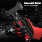 Mutoto 14-in-1 Multi Tools Hatchet Hammer Camping Gear, Multitool Hatchet Axe Camping Essentials for Camping Outdoor Survival Hiking (RedBlack)
