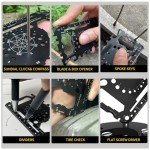52 IN 1 Multi Purpose Survival Pocket Tool, Credit Card Multitool, Stainless Steel Utility Gadget, Everyday Carry, Gift for Men, Automotive, Home Improvement, Bottle Opener Card, Screw Driver, 1 Pcs