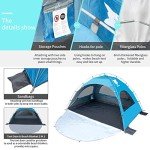 Night Cat Portable Beach Tent for 2-4 People