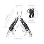 MINI Multitool Pliers, Birthday Christmas Gifts for Men Boyfriend Dad Husband Women, Pocket Knife 14-In-1, Rugged and Practical Portable Computer and Bike Gadgets, Black Camping and Survival Tools