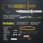 Maxam 12-Piece Survival Knife Set with Zinc Alloy Handles, Ideal for Survivalists, Hunters, Hikers, and Outdoor Sports Enthusiasts