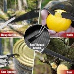 BIBURY Multitool Pliers, Stainless Steel Multi Tool with Upgraded Rope Cutter and Screwdrive, Foldable Self-locking Multitools with Nylon Pouch, Ideal for Camping, Hiking, Survival, Repair