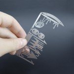 CTFRQC Survival Cards - Original 22-in-1 Wallet Multitool for Camping Gear, Hiking, Fishing, Hunting, Wilderness Survival, Preppers Bug Out Bag, Emergency Kit, Silver