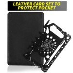 52 IN 1 Multi Purpose Survival Pocket Tool, Credit Card Multitool, Stainless Steel Utility Gadget, Everyday Carry, Gift for Men, Automotive, Home Improvement, Bottle Opener Card, Screw Driver, 1 Pcs