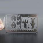 CTFRQC Survival Cards - Original 22-in-1 Wallet Multitool for Camping Gear, Hiking, Fishing, Hunting, Wilderness Survival, Preppers Bug Out Bag, Emergency Kit, Silver