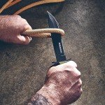 Surviveware 10.5-Inch Fixed Blade Tactical Knife with 6-inch Carbon Steel Blade and Rubber Wrapped Aluminum Handle for Camping, Hunting, EDC, and Survival.