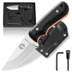 Holtzman's Gorilla Survival 'Redline' Fixed Blade Hunting Knife with Sheath and Ferro Rod