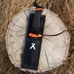 Bear Grylls Ultimate Knife - Fixed Blade Knife, Full Tang Knife with Serrated Edge, Fire Striking Edge, and Emergency Whistle, Includes Sheath - 4.75” Blade, Stainless Steel Blade, Black