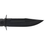 Smith & Wesson M&P Special Ops High Carbon S.S. Full Tang Fixed Blade Survival Knife with Clip Point, Rubberized Handle, Sawback and Pommel for Outdoor and Tactical , Black