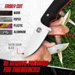 Holtzman's Gorilla Survival 'Redline' Fixed Blade Hunting Knife with Sheath and Ferro Rod