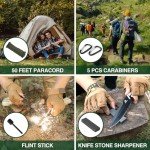 Mossy Oak Hatchet and Machete Knife Set with Sheath, One-Piece Axe & Hunting Knives with Paracord Handle, Zoomable Flashlight, Many Other Tools, Ideal Gift for Men Who Likes Hunting Outdoor Adventure