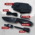 Holtzman's Gorilla Survival 'Bloodline' Full Tang 1095 High Carbon Steel Fixed Blade Survival Knife with Kydex Sheath