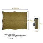 OneTigris Bulwark Camping Tarp, 100% Waterproof Bushcraft Shelter, Lightweight Hammock Rain Fly Portable Anti UV Large 12.8ft x 9.5ft