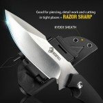 NedFoss Survival Knife with Fire Starter and Kydex Sheath, 9.25" Full Tang Fixed Blade Camping Knife with Sheath Horizontal & Vertical, Bushcraft Knife with G10 Handle for Outdoor, Hunting, Fishing