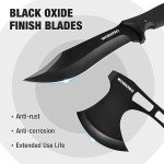 WORKPRO Hunting Knife and Hatchet Axe Combo Set - Full Tang Fixed Blade Tactical Knife and Camping Axe - Survival Knife and Camping Hatchet with Sheathes - Tactical Knife and Survival Axe for Men