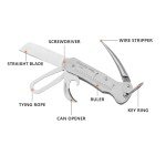 Sailor's Survival Knife Pocket Size EDC Multi Tool Swiss Army Skipper Emergency Rigging Tool with Can Opener, Screwdriver, Knife, Wire Stripper for Boating, Sailing, Fishing and Hunting