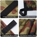 Waterproof Camping Tarp, Lightweight Hammock Rain Fly, UV Protection and PU 3000mm Waterproof Backpacking Tarp, 10x10ft Large Tent Footprint or Shelter Kit for Hiking and Outdoor Adventure