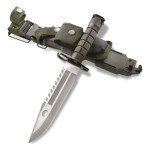 SZCO Supplies 12.75" M-9 Bayonet Military Style Tactical Saw Back Knife,Green/Black