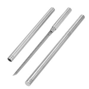 Treszen Stainless Steel Blade, All Steel Solid Handle for Home Use, Outdoor Camping, Fishing Pocket Knife, Survival Tactical Knife, 9.5 Inch - Silver