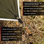 Rain Fly 12x10 Lightweight Survival Camping Tarp; 100% Waterproof; Makes a Great Backpacking Tarp or Hammock Shelter; Comes in Multiple Colors, Survival Bracelet Included; OD-Green