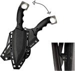 KCCEDGE BEST CUTLERY SOURCE Tactical Knife Hunting Knife Survival Knife Fixed Blade Knife Razor Sharp Edge Camping Accessories Camping Gear Survival Kit Survival Gear Tactical Gear 76162 (Black)