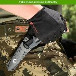 CuCut Survival Knife, Fixed Blade Knife with Sheath for Beginners, EDC 4-Inch Small Knife, High Grade Stainless Steel Gift Knife, Good for Carving, Camping, Fishing, Survival, Outdoor