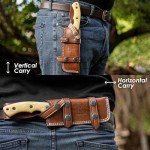 Regal Edge Knives 10-Inch Fixed Blade Hunting Knife with Sheath, Full Tang Survival Tactical Knife For Men, 1095c High Carbon Steel Bushcraft Knife With Bone Handle for Camping, Hunting, And Outdoor (Tracker Knife)